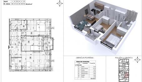 NOVI SAD - KEJ - 55. 10 m2