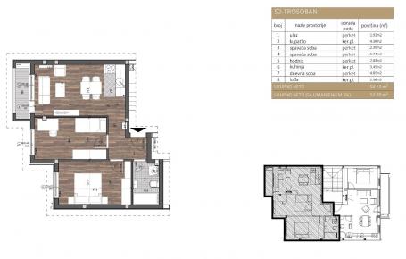 NOVI SAD - VETERNIK - 52. 89 m2