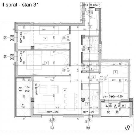 NOVI SAD - TELEP - 88. 80 m2