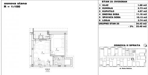 NOVI SAD - NOVO NASELJE - 33. 40 m2