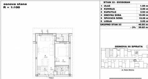 NOVI SAD - NOVO NASELJE - 39. 62 m2