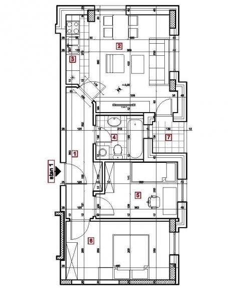 NOVI SAD - BULEVAR EVROPE - 50. 60 m2