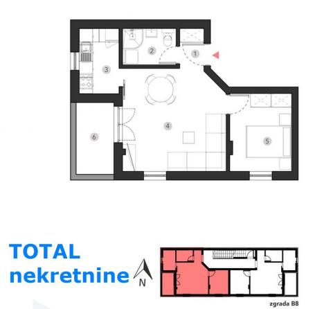 2 Dvosoban stan SREMSKA KAMENICA, 152950€