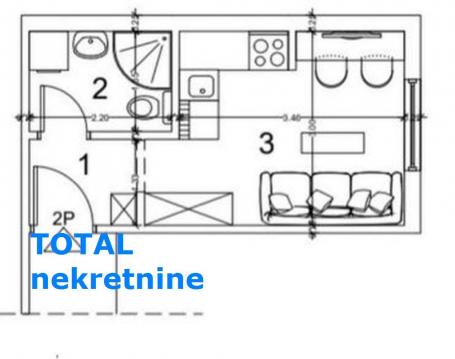 0. 5 Garsonjera NOVI SAD, 35020€