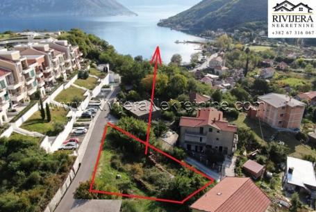 Urbanized land plot in Morinj, Kotor bay