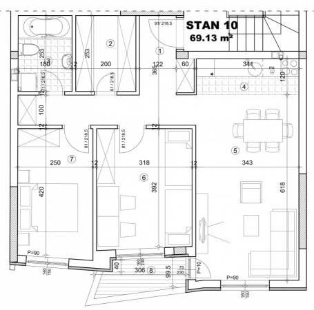 SOCIJALNO, 69 m2, 242500€