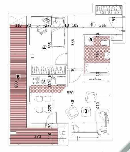 PODBARA, 55 m2, 151600€