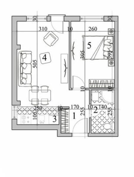 SAJMISTE, 36 m2, DVOSOBAN