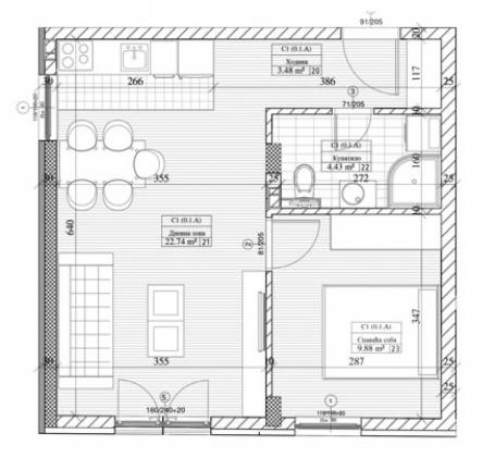 BULEVAR EVROPE, 41 m2, 98700€