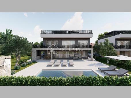 Poreč, eine luxuriöse Villa mit außergewöhnlichem Design, 300 m vom Meer entfernt