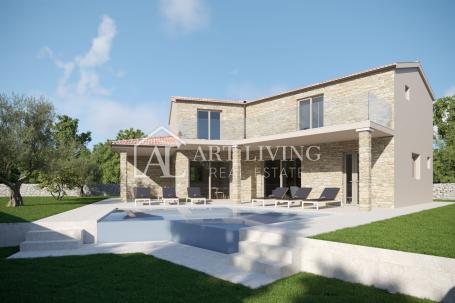 Poreč - surroundings, attractive villa with a panoramic view of the landscape and the sea