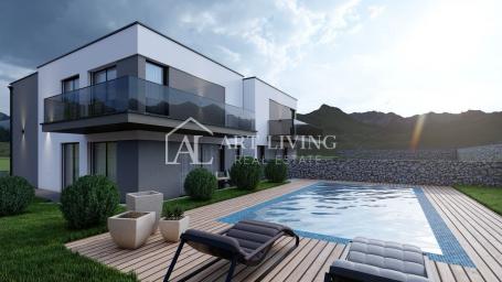 Istria, Umag, surroundings - NEWLY BUILT - modern semi-detached house with swimming pool