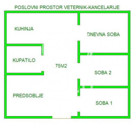 IZDAVANJE-Poslovni Prostor-Sprat Kuće- 2. 5: NOVI SAD-Veternik, 75. 00m2, 400e ID#7892