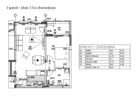 Rudi Čajaveca, Mirijevo 55m², dvosoban 