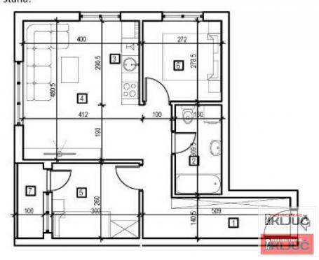 ADICE, 55m2, Dvoiposoban sa pdv