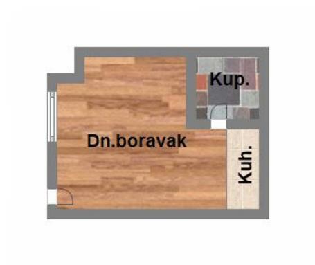 1040e/m2 - ŠOKANTNA CENA - 24m2, garsonjera, ulaz u Veterni