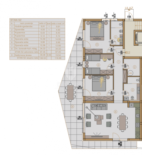 Stan/Apartman Medulin, 117m2