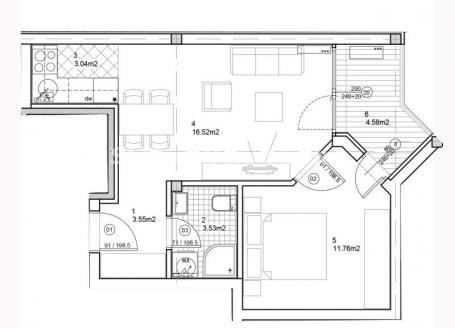 DVOSOBAN  43M2- IZGRADNJA