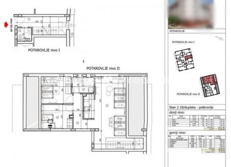 Petrovaradin-Trosoban PENTHAUS stan 79 m2 bez komšija sa sprata-mogućnost povrata PDV-a-065/385 8880