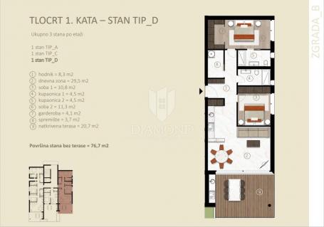 Stan/Apartman Novigrad, 87m2