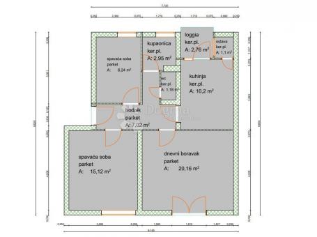 Flat Voltino, Trešnjevka - Sjever, 69,76m2