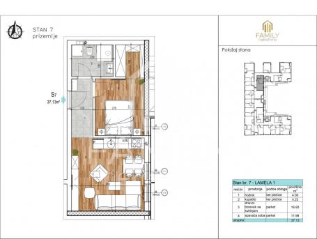 Novogradnja - Sajmište, dvosoban stan 37. 13 m2