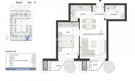 Centar-Idealan Dvosoban stan 45 m2 u Izgradnji-povraćaj PDV-a-065/385 8880