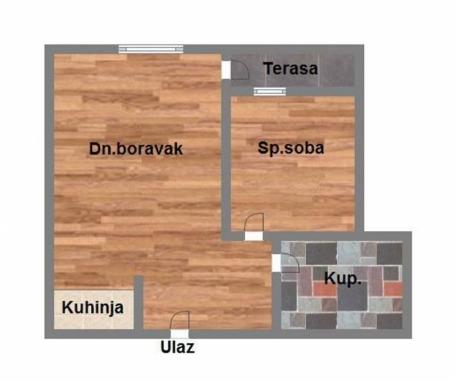 Povoljan jednoiposoban 40m2 - TELEP - Izgradnja