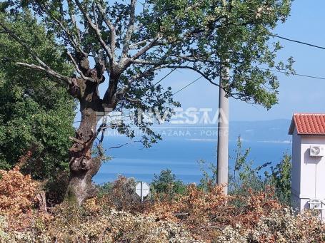 Labin area, building plot 1615 m2 with sea view