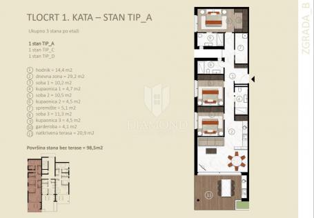 Stan/Apartman Novigrad, 109m2