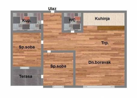 Porodično naselje - 57m2 - Trosoban na Novom Naselju!