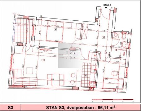 Savremeni dvoiposoban stan u izgradnji na Petrovaradinu