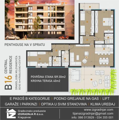 Direktna prodaja stana u izgradnji - Beneova br. 16 i 18-CENTAR KRAGUJEVCA