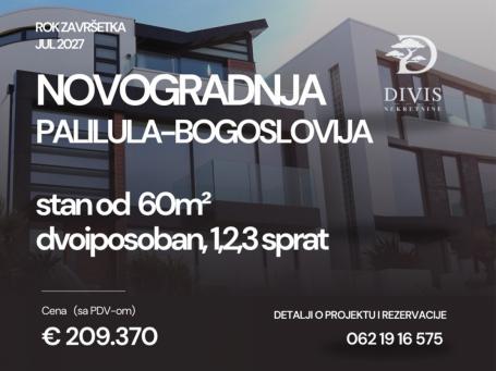 Dvoiposoban stan u novogradnji kod Bogoslovije, 54m2
