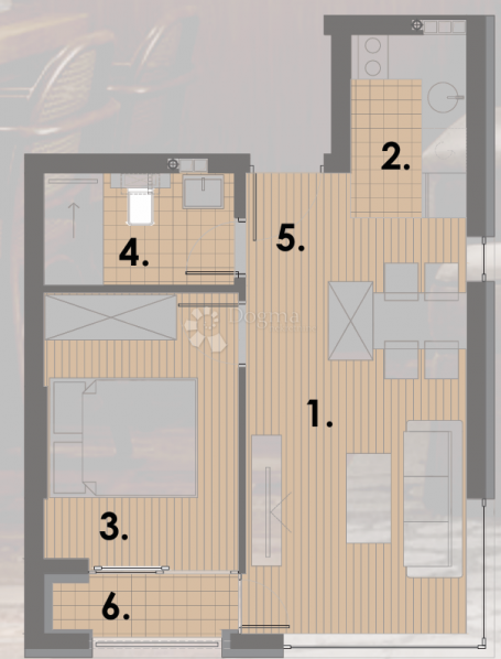 PROJEKT JAHORINA - zgrada A1 apartman 22 na 2. katu
