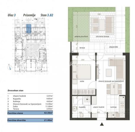 Centar-Pogodan Dvosoban stan  43 m2 u Izgradnji-povraćaj PDV-a-065/385 8880